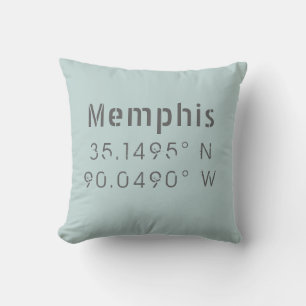 Cojín decorativo de latitud de longitud Memphis