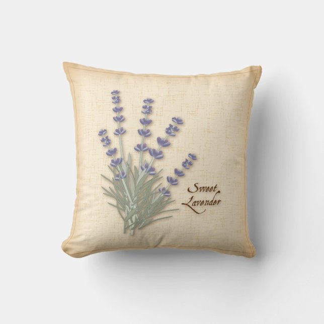 Cojín decorativo de lavanda dulce (Anverso)