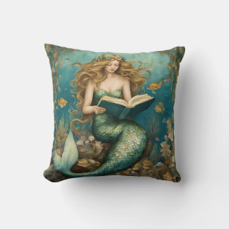 Cojín decorativo de lectura de sirena victoriana