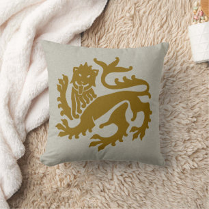 Cojín decorativo de León de Resurgimiento Gótico A