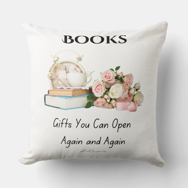 Cojín decorativo de libros (Anverso)