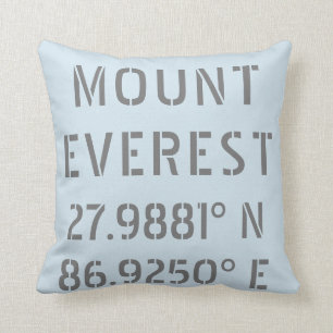 Cojín decorativo de longitud del monte Everest Lat