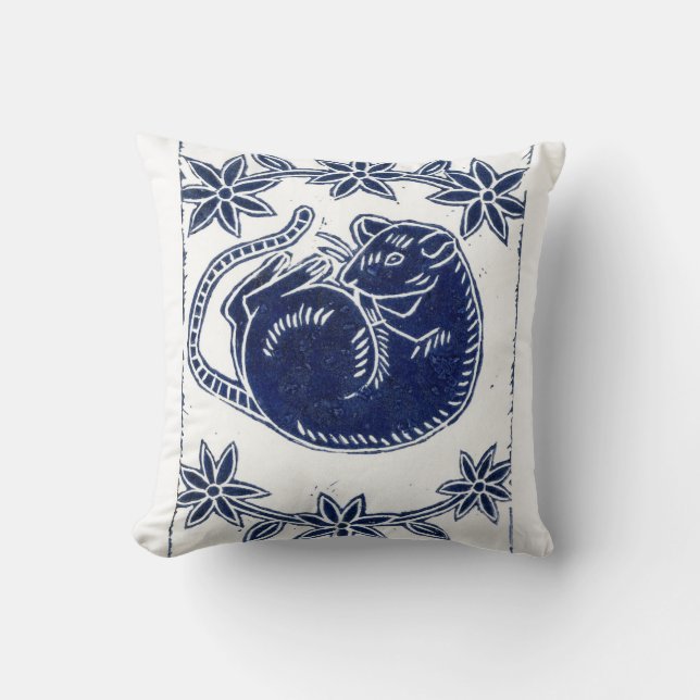 Cojín decorativo de los amantes de la rata (Anverso)