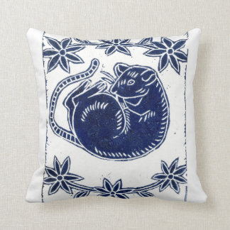 Cojín decorativo de los amantes de la rata