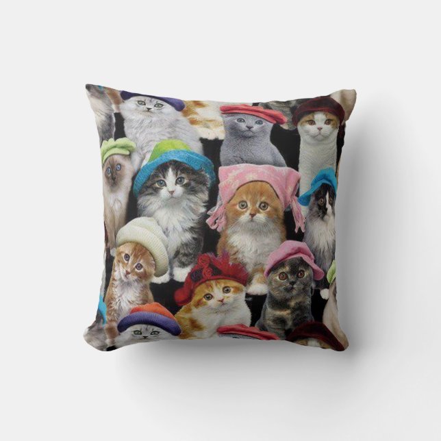 Cojín decorativo de los amantes del gato (Anverso)