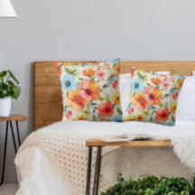 Cojín decorativo de los Cachorros Florales de colo