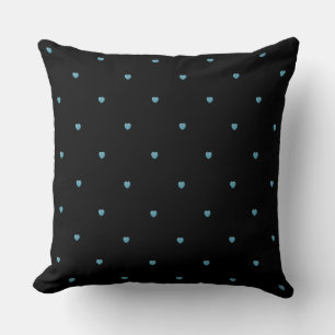 Cojín decorativo de los corazones azules