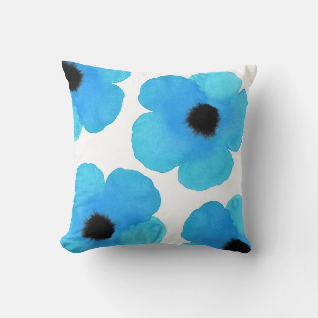 Cojín decorativo de los Cuatro Cachorros Azules (Anverso)