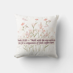 Cojín decorativo de los proverbios florales