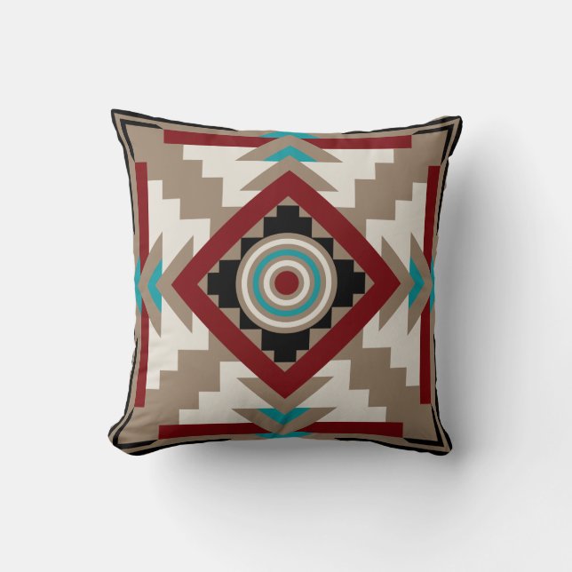 Cojín decorativo de los tonos de la tierra inspira (Anverso)