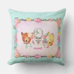 Cojín decorativo de madera de cordero de ciervo vi