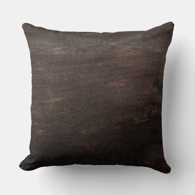 Cojín decorativo de madera oscura (Anverso)