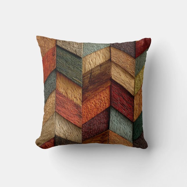Cojín decorativo de madera pintada (Anverso)