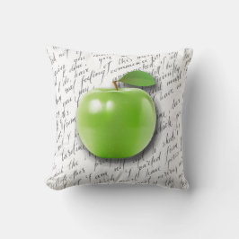 Cojín decorativo de manzana verde