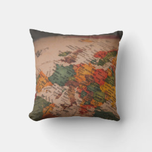 Cojín decorativo de Mapa Europeo Vintage