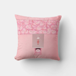 Cojín decorativo de Máquina Gumball Rosa