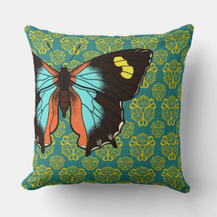 Cojín decorativo de mariposa azul - Decoración vib
