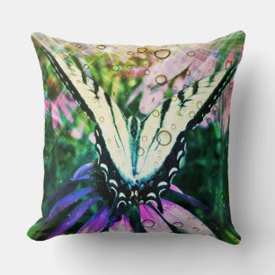 Cojín decorativo de mariposa de cola tragada
