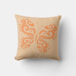 Cojín decorativo de mariposa naranja Peach