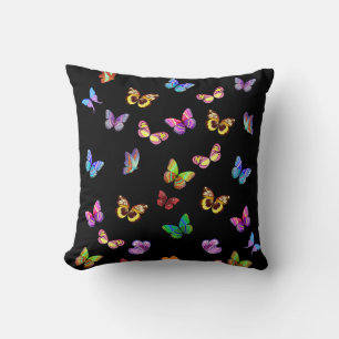 Cojín decorativo de mariposas coloridas