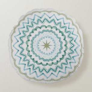 Cojín decorativo de medallón redondo