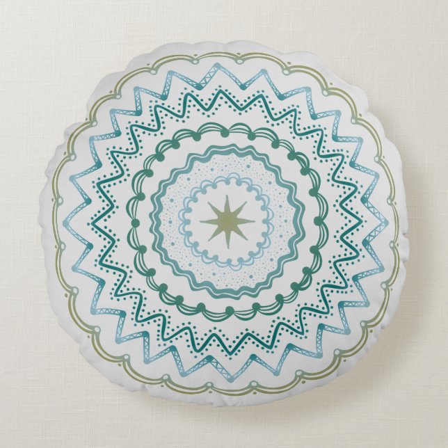 Cojín decorativo de medallón redondo (Anverso)