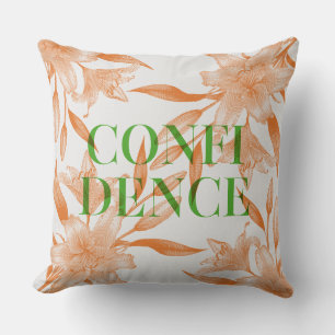 Cojín decorativo DE MENSAJES DE naranja LILY FLORA