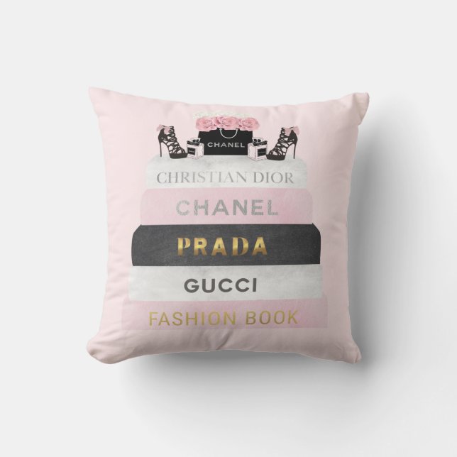 Cojín decorativo de moda rosa (Anverso)