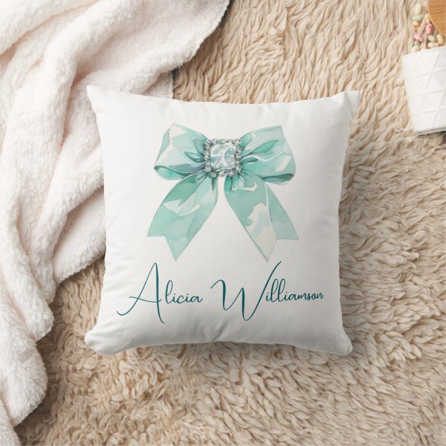 Cojín Decorativo De moda único Lindo verde Personalizado   (Manta)