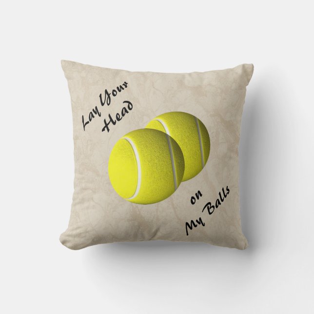 Cojín decorativo de Mojo de la Bola de Tenis diver (Anverso)