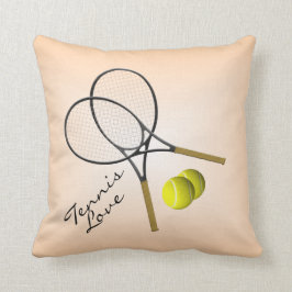 Cojín decorativo de Mojo del amor del tenis