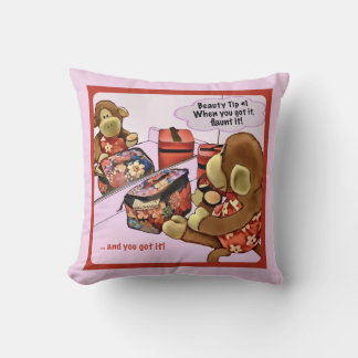 Cojín decorativo de mono de belleza
