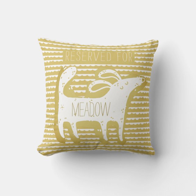 Cojín decorativo de Monoprint Cute Gold Personaliz (Anverso)