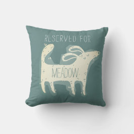 Cojín decorativo de Monoprint de Perro Cute Person