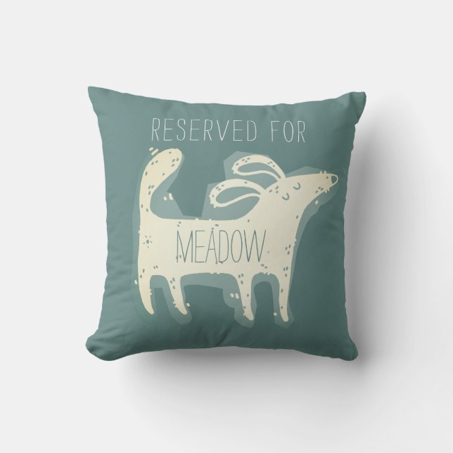 Cojín decorativo de Monoprint de Perro Cute Person (Anverso)