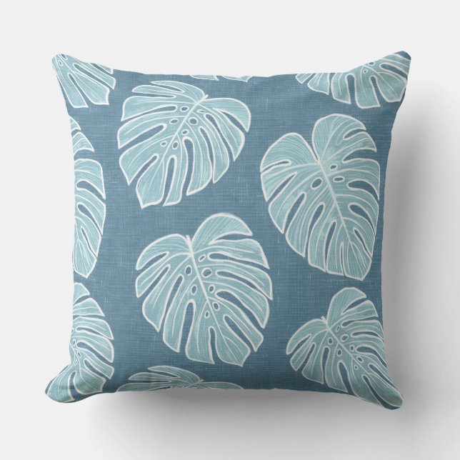 Cojín decorativo de Monstera Palm Leaves (Anverso)