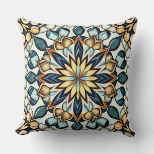 Cojín decorativo de mosaico mágico de Mandala
