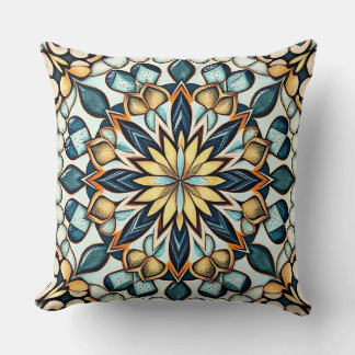 Cojín decorativo de mosaico mágico de Mandala