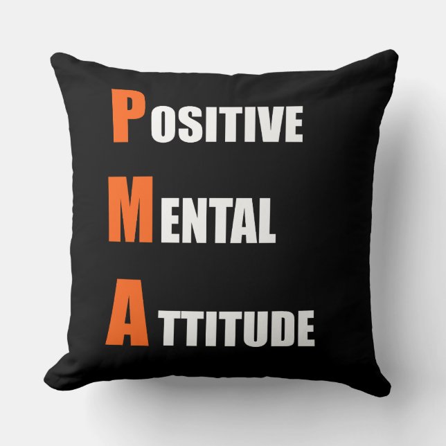 Cojín decorativo de motivación de actitud mental p (Anverso)