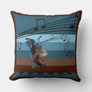 Cojín decorativo de Música Kokopelli del Suroeste