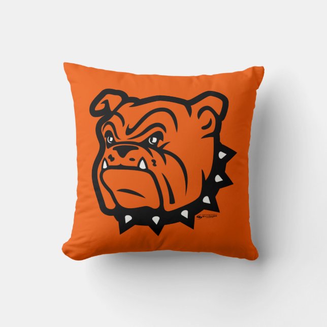 Cojín decorativo de Naranja de gran Bulldog de Art (Anverso)