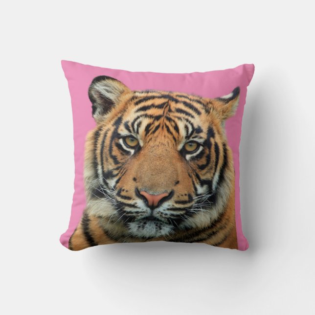 Cojín decorativo DE NARANJA TIGER PINK (Anverso)