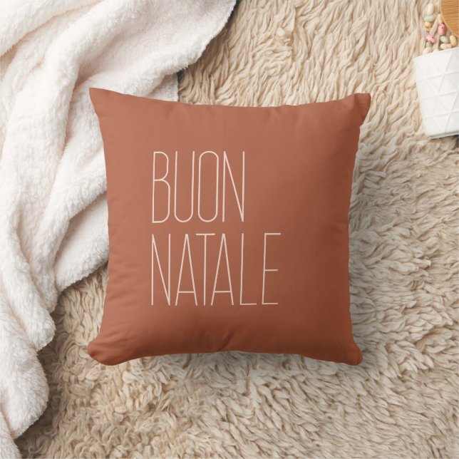 Cojín decorativo de Navidades Boho "BUON NATALE" (Manta)