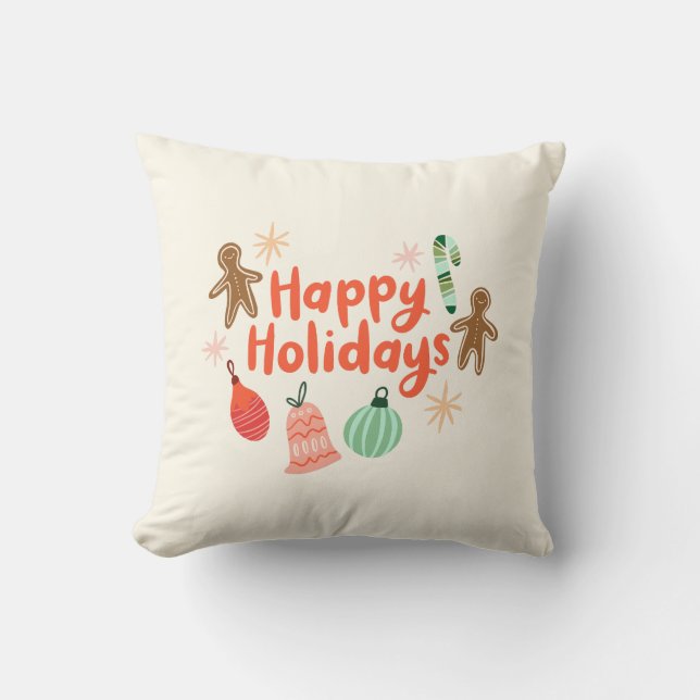 Cojín decorativo de Navidades caprichosos (Anverso)