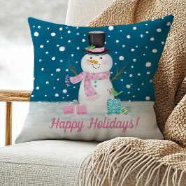 Cojín decorativo de Navidades Cute Snowman