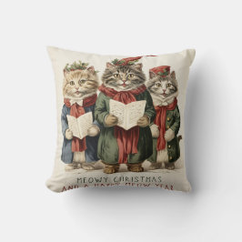 Cojín decorativo de Navidades de gato