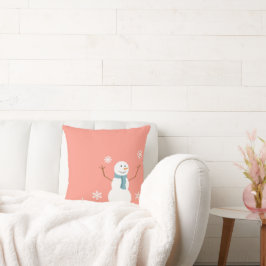 Cojín decorativo de Navidades de Snowman de Peach 