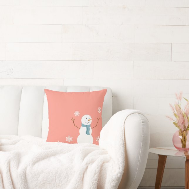 Cojín decorativo de Navidades de Snowman de Peach  (Sofá)