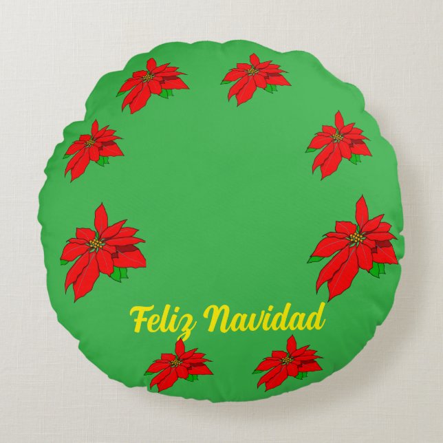 Cojín decorativo de Navidades Feliz Navidad (Anverso)