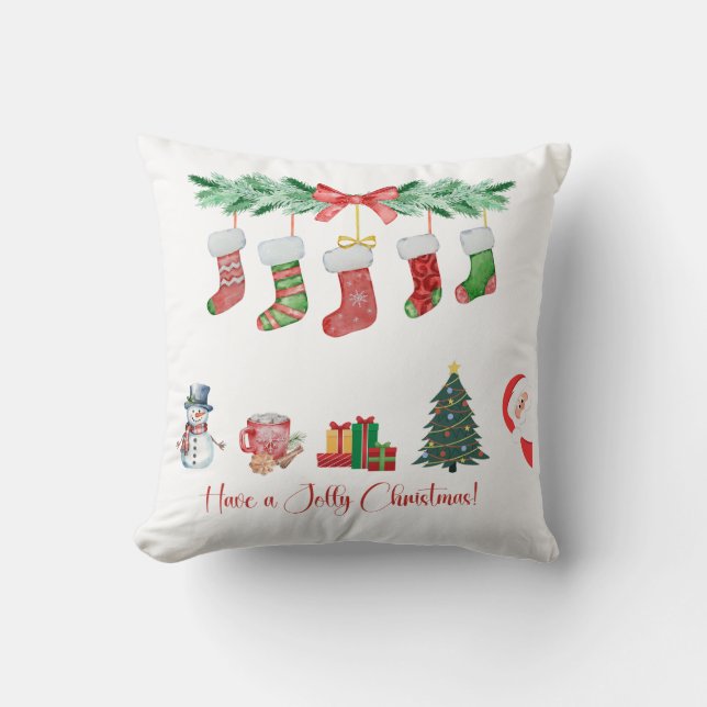 Cojín decorativo de Navidades personalizados (Anverso)